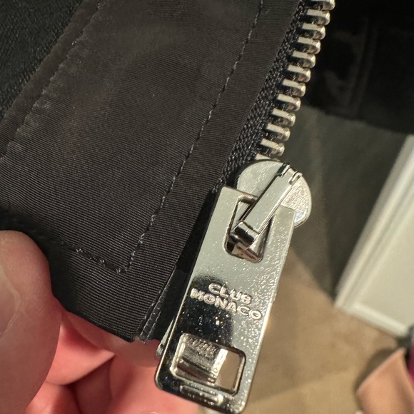 Club Monaco Black Bomber Jacket Size Large - Picture 4 of 5